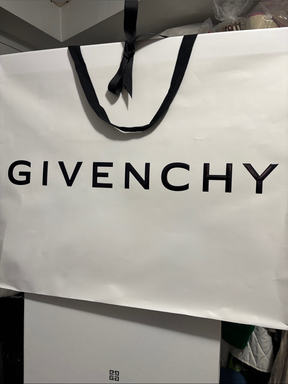 Givenchy Black & White Branded Shopping Bag